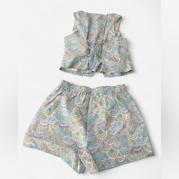 FORE Pastel Patterned Vest and Shorts Set - Picture 2 of 7